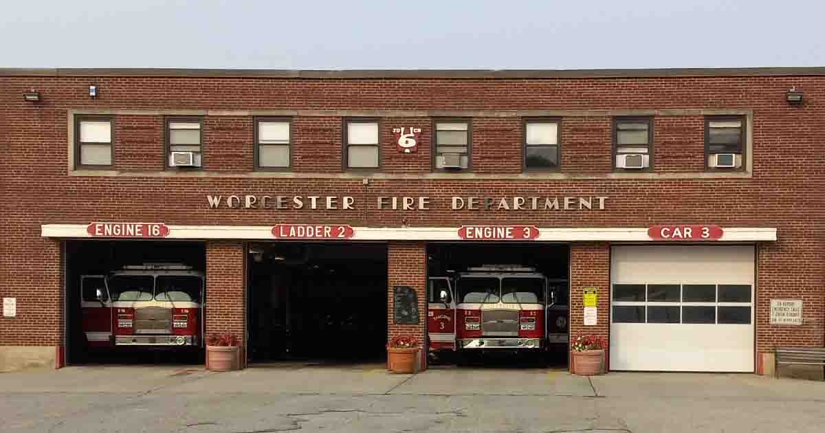 New Worcester City in Massachusetts Fire Department Fire and Rescue T-Shirt