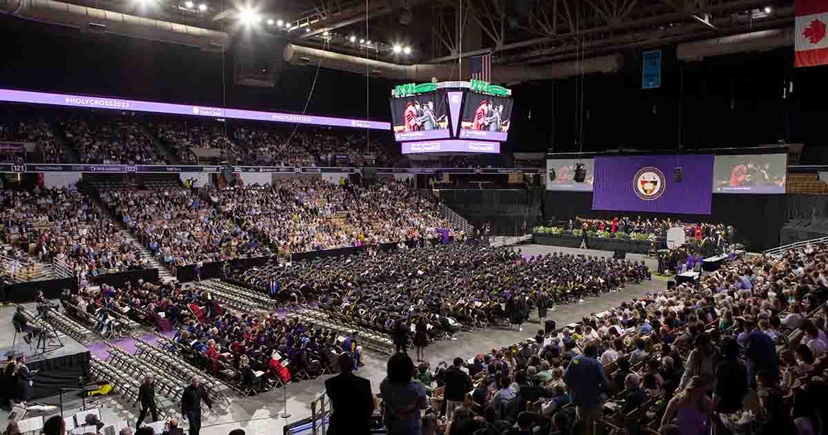 Holy Cross Holds Graduation for 762 at DCU Center